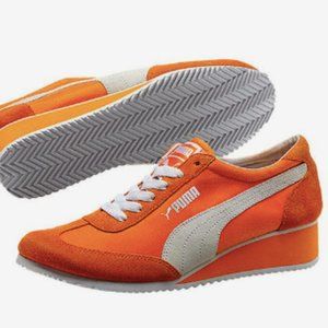 PUMA Women's Caroline Wedge Fashion Sneaker,Orange Popsicle,9 B US  Lightly Worn